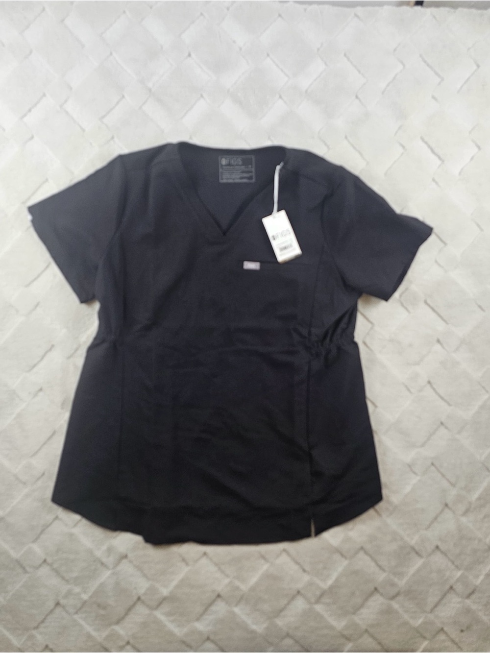 Figs Hybrid Maternity Top Womens Extra Large Black Medical Nurse Wear